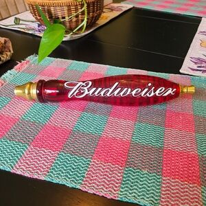 Budweiser acrylic and brass tap pull